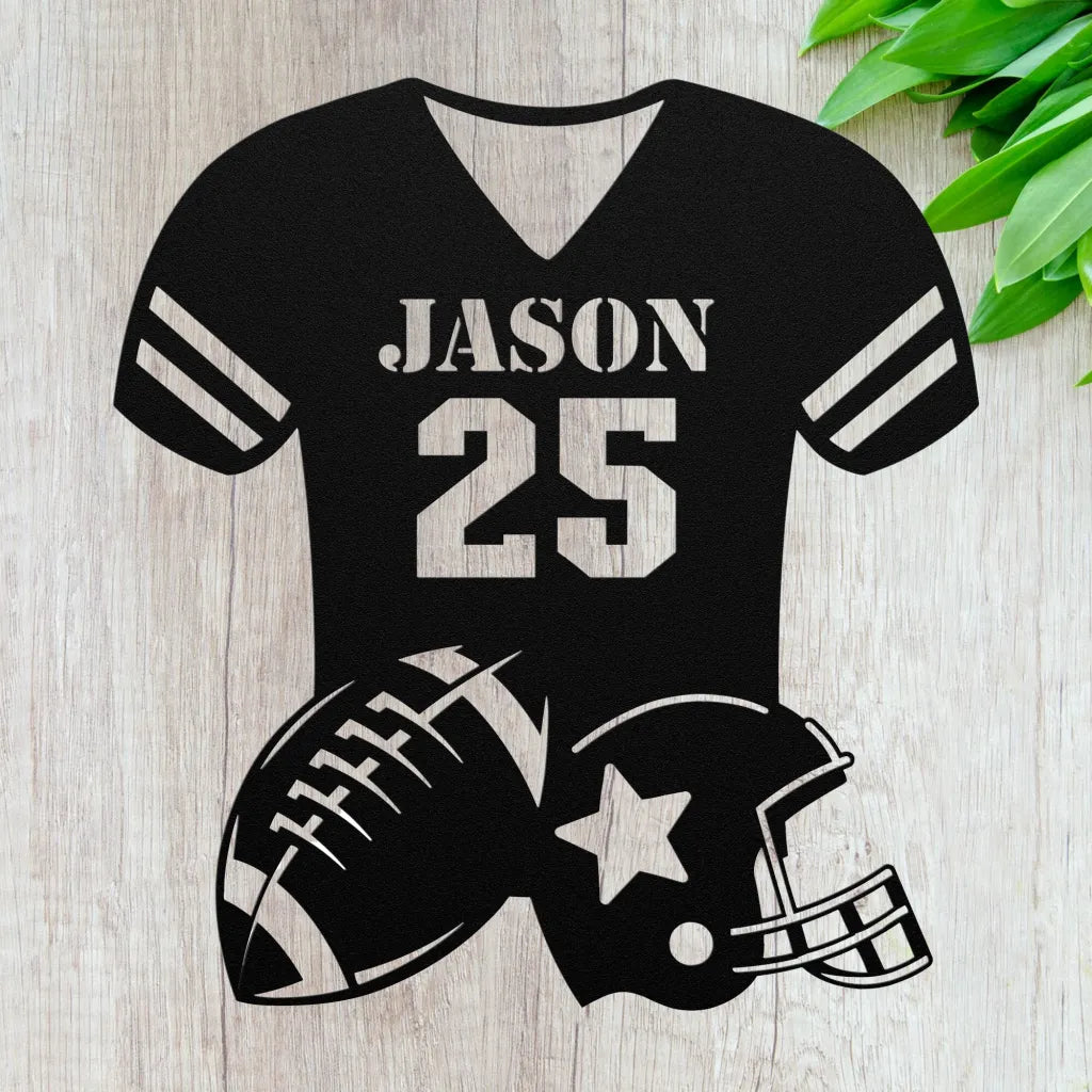 Men's Personalized Football T Shirt Custom Football Lineman Player