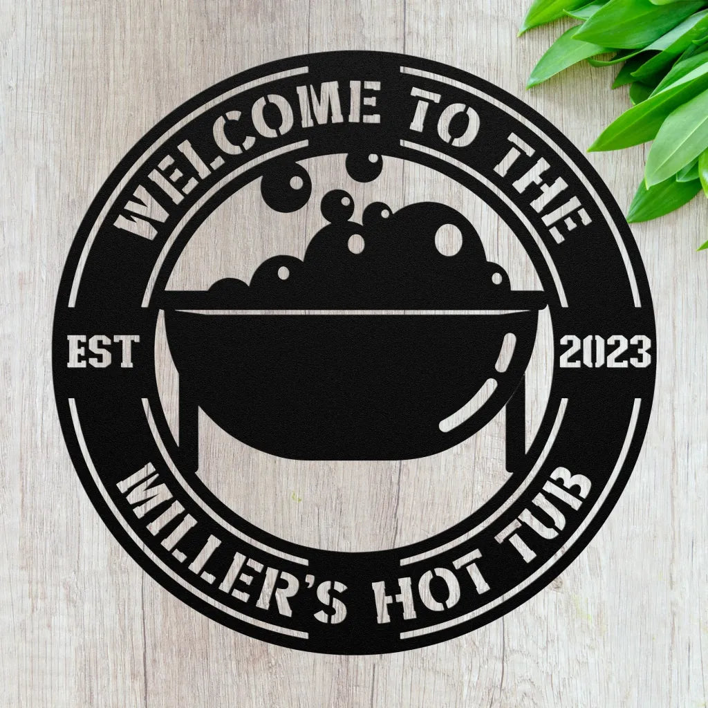 Hot Tub Towels Metal Sign Spa Metal Indoor or Outdoor Wall Art 