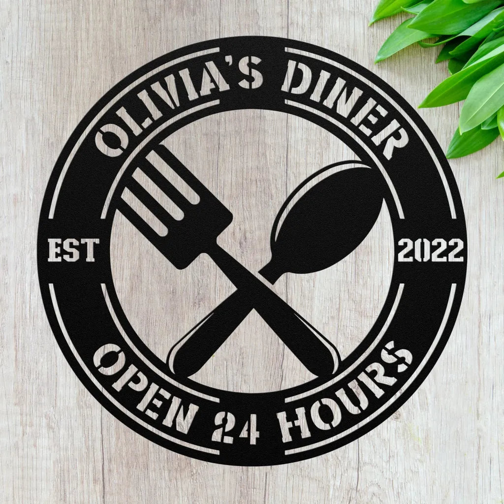 Mother's Day Custom Kitchen Sign - Your Custom Text - Cutlery Wall
