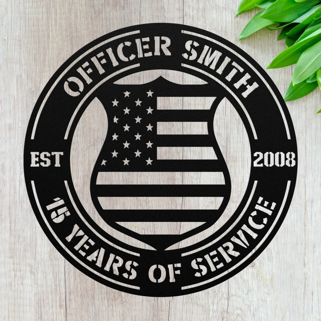 Custom Police Sign - Police Officer Gifts For Men Or Women - Metal Wall Art  - – YouniqueMetal