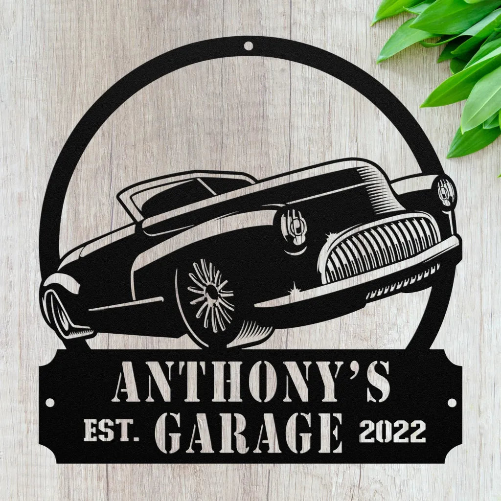 http://youniquemetal.com/cdn/shop/products/personalized-garage-metal-wall-art-custom-car-sign-decor-black-12-inch-970.webp?v=1673790944