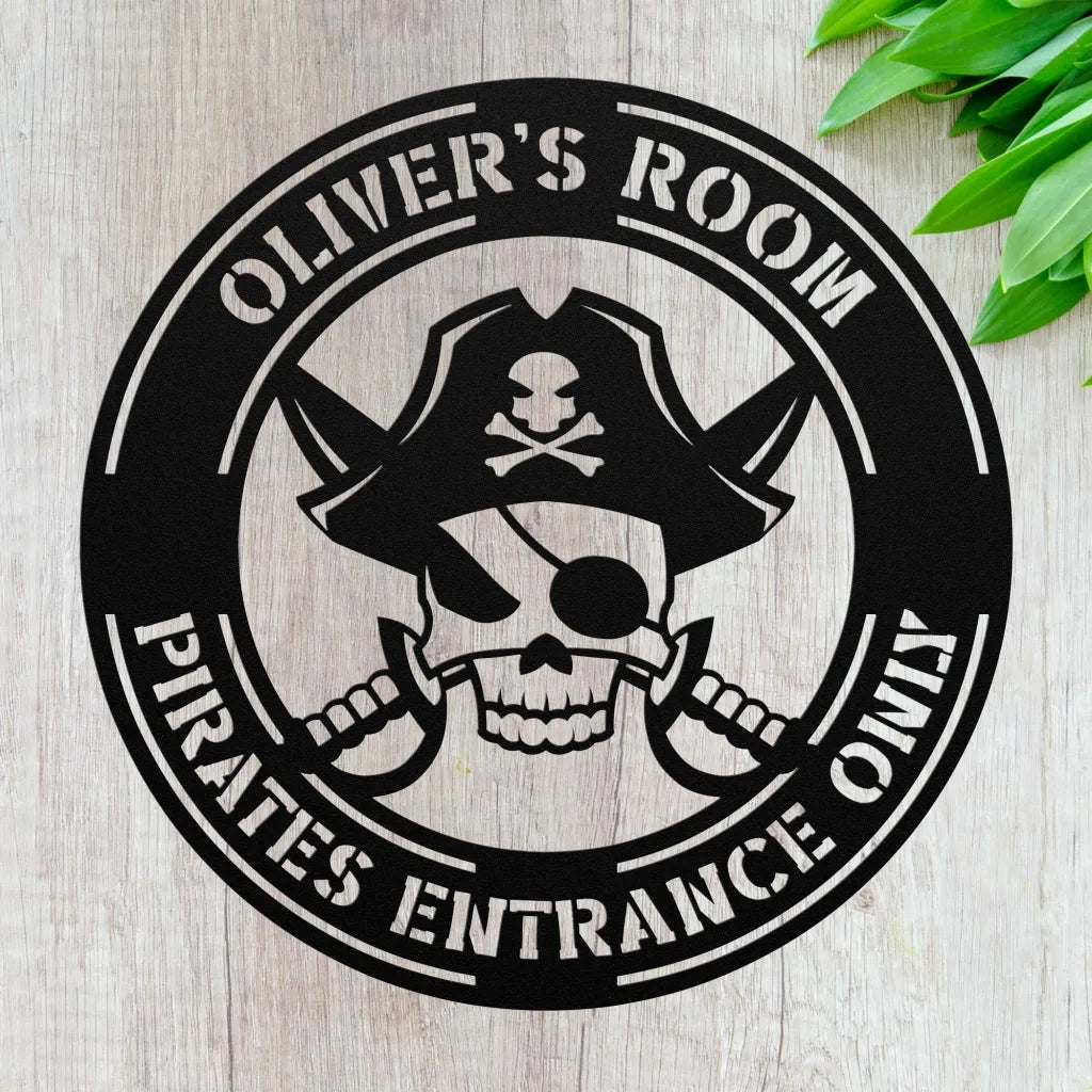 Personalized Humor Pirates Metal Wall Art Custom Pirate Room