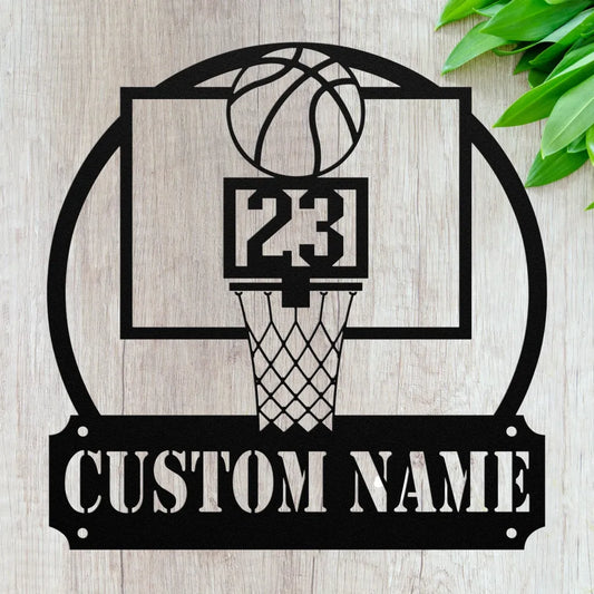 Basketball Metal Sign Personalized - Custom Basketball Team