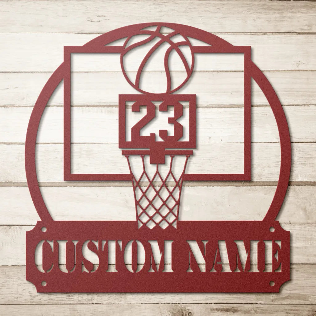 Basketball Metal Sign Personalized - Custom Basketball Team