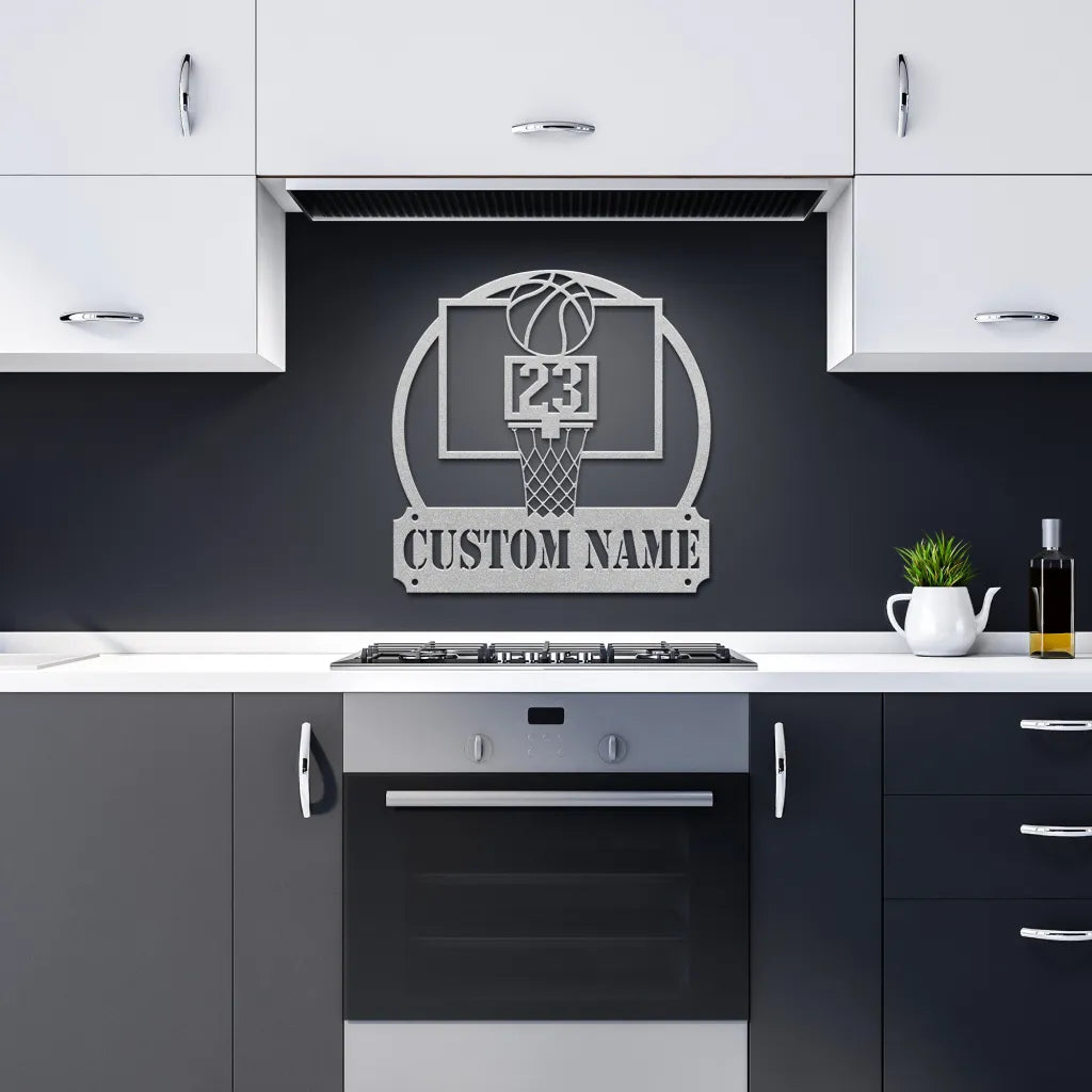 Basketball Metal Sign Personalized - Custom Basketball Team