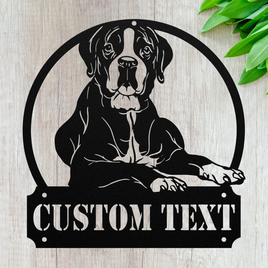 Boxer Dog Metal Wall Art Custom Boxer Name Sign Decor -