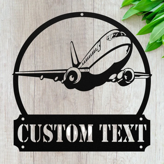 Custom Airplane Metal Wall Art - Personalized Air Plane Wall