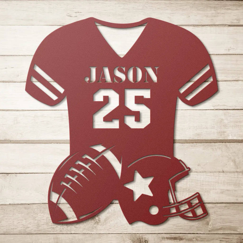  Personalized Basketball Jersey with Ball Metal Sign