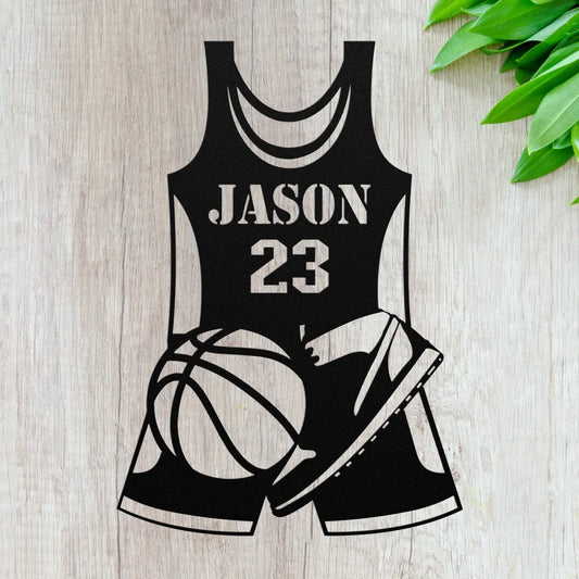 Custom Basketball Metal Sign - Personalized Wall Art For