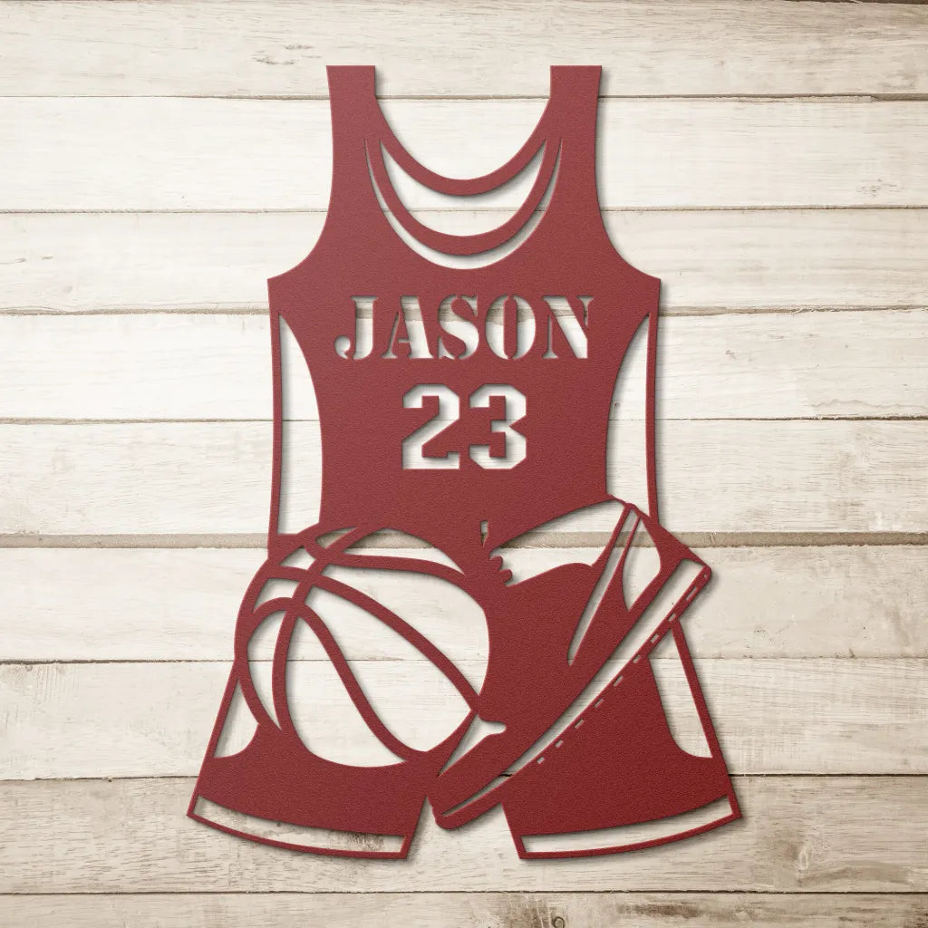 Custom Basketball Metal Sign - Personalized Wall Art For