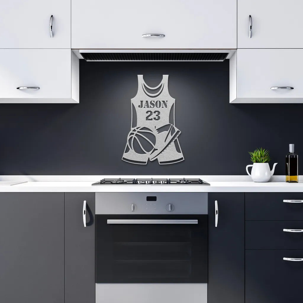 Custom Basketball Metal Sign - Personalized Wall Art For