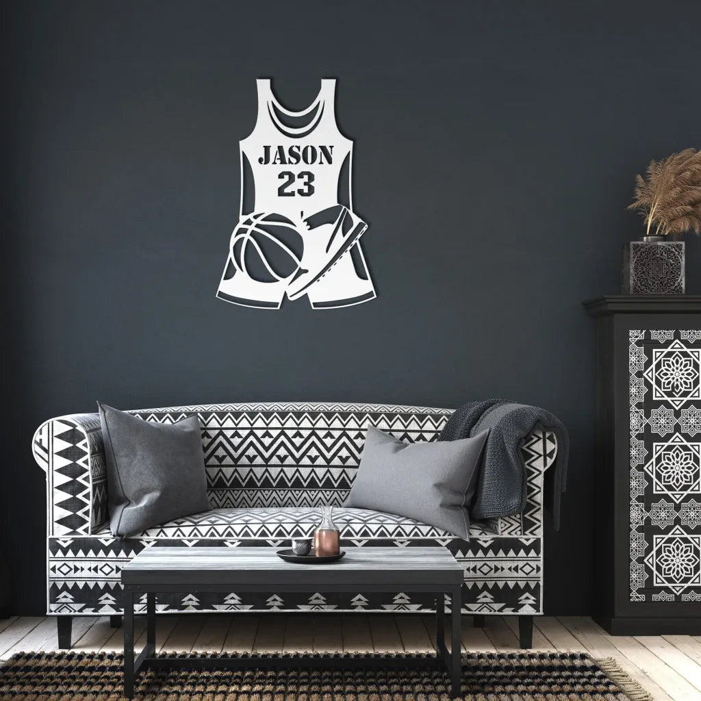 Custom Basketball Metal Sign - Personalized Wall Art For