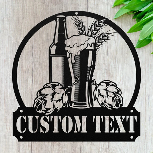 Custom Beer Bar Sign - Personalized Brewing Gifts - Brewery