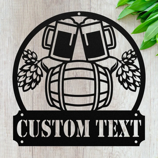 Custom Beer Sign - Personalized Home Brewery Gifts For Men