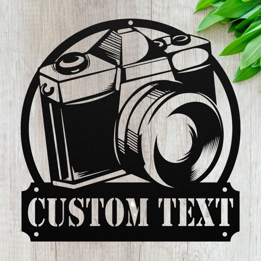 Custom Camera Metal Wall Art - Personalized Photographer