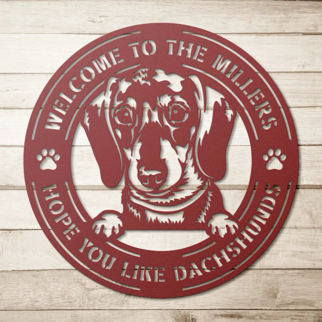 Custom Dachshund Metal Sign - Dachshund Gifts - Dog Owner