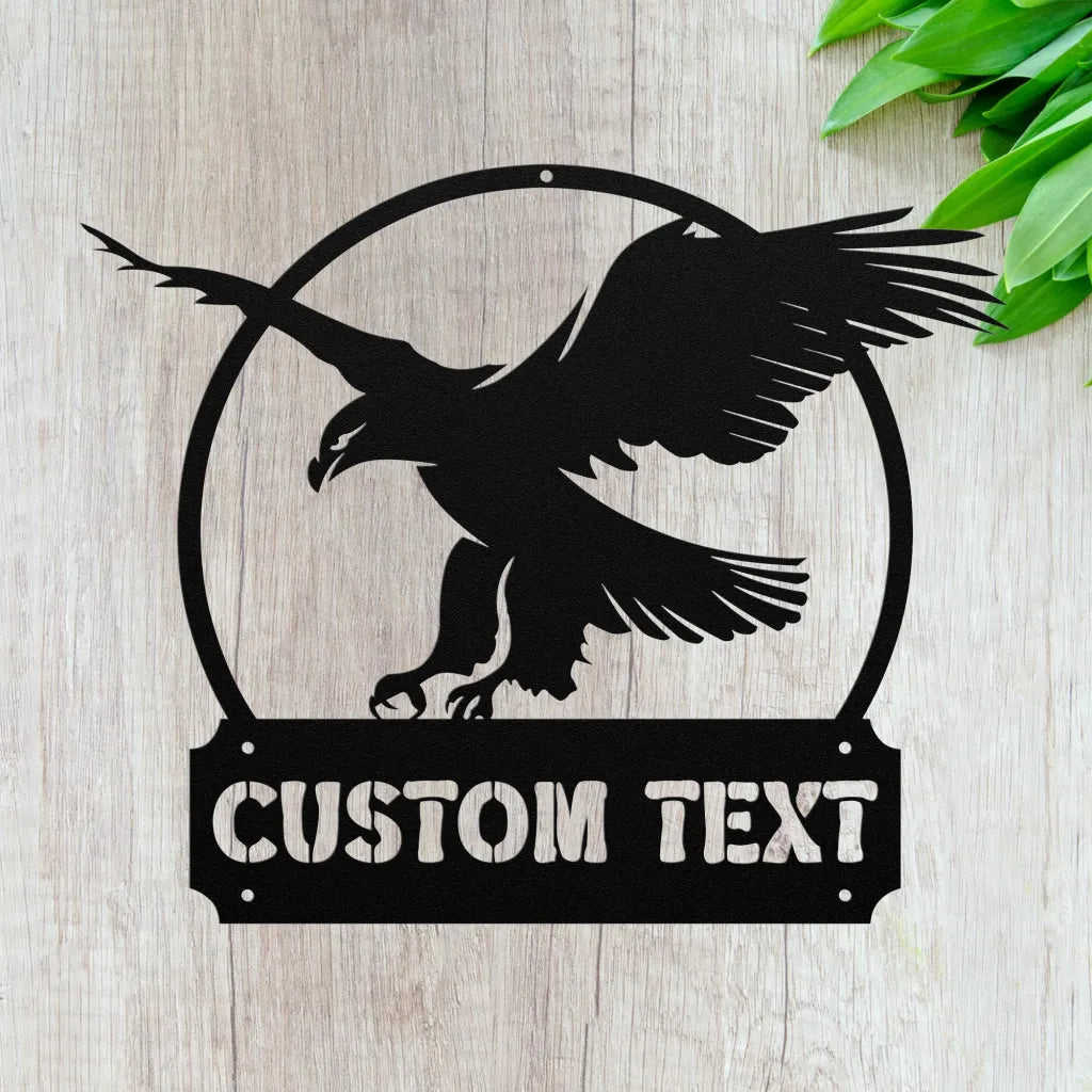 Custom Eagle Metal Art For Wall Hanging - Personalized Eagle