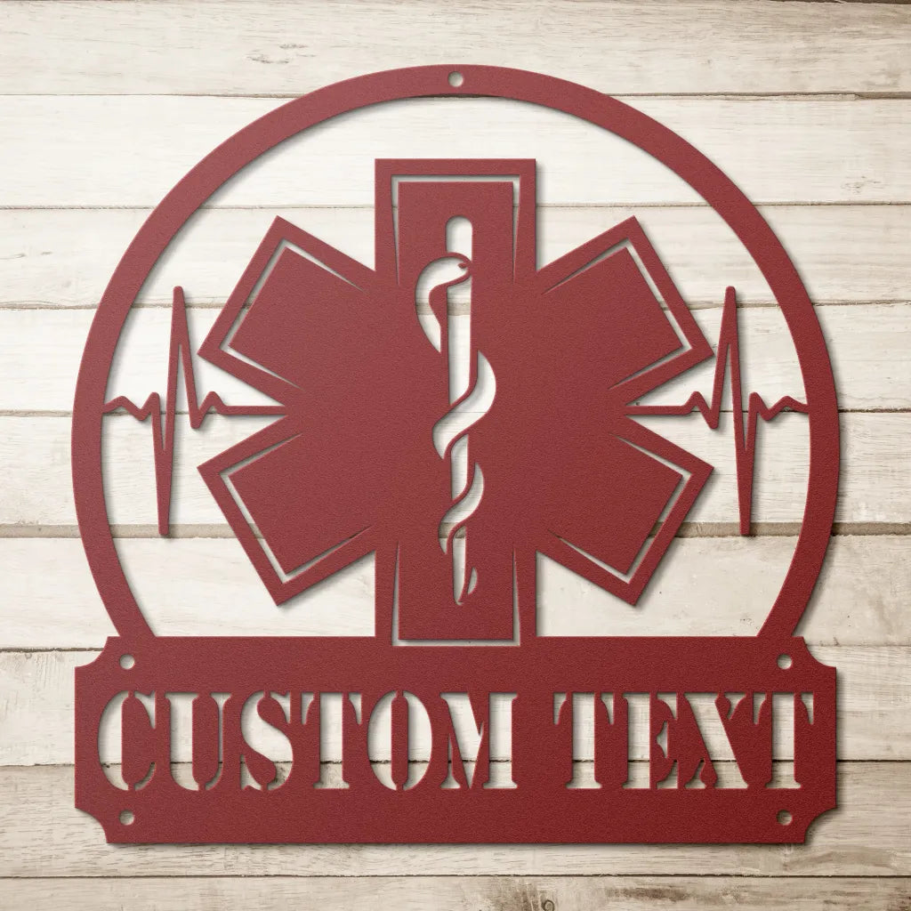 Custom EMT Metal Sign - First Responder Gifts - Paramedic