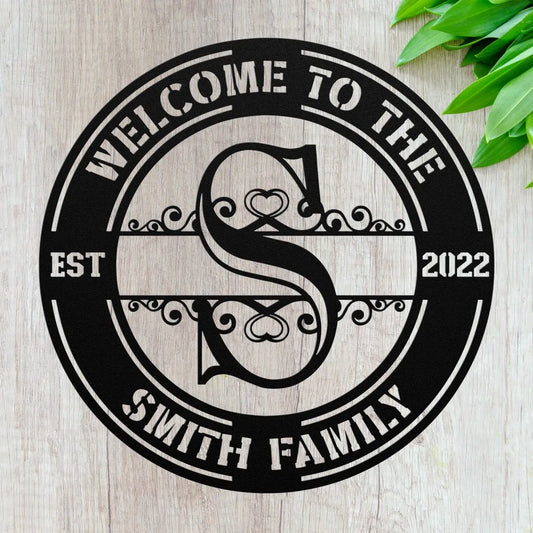 Custom Family Name Initial S Sign - Personalized Letters