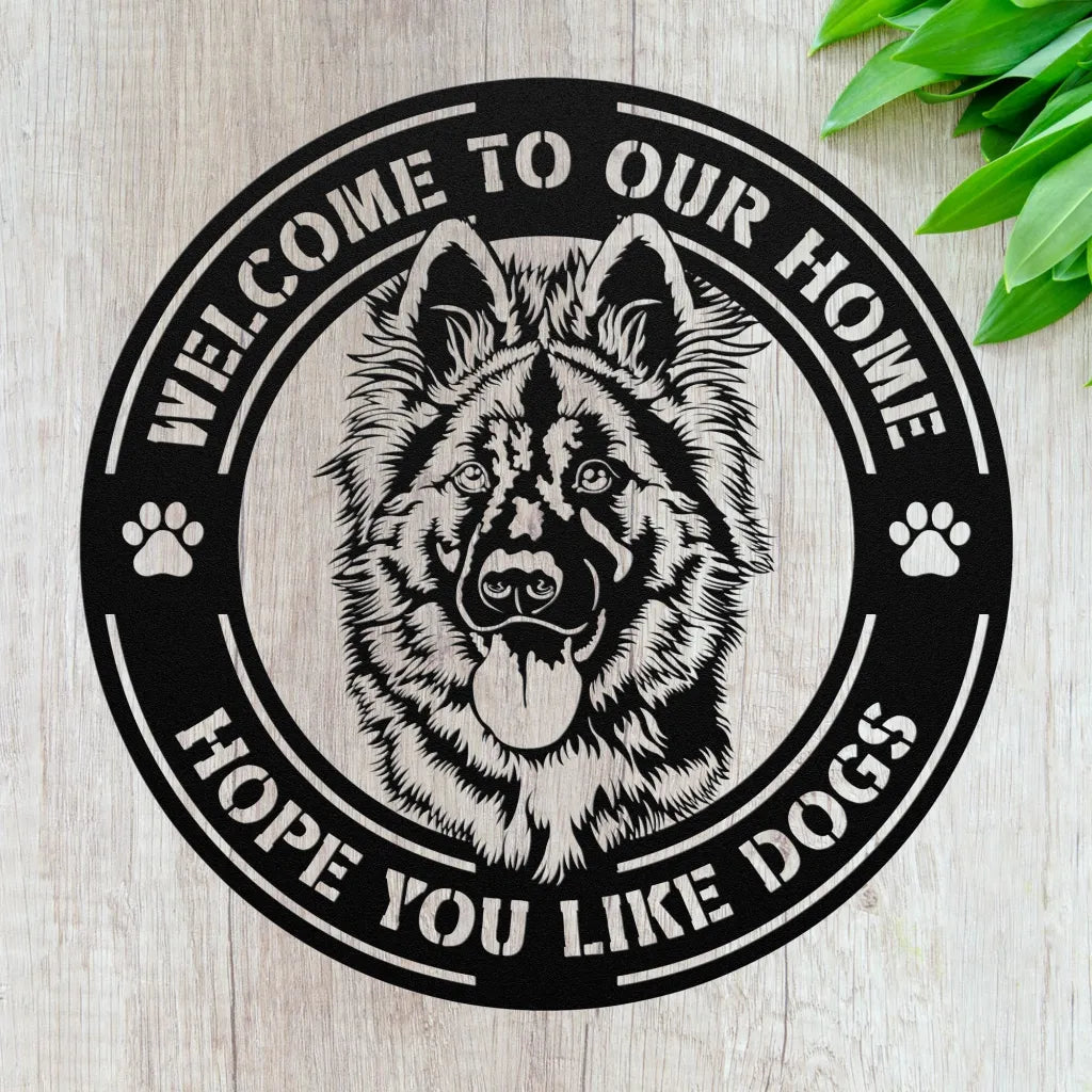 Custom German Shepherd Metal Art - Personalized Dog Sign For