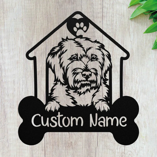 Custom Goldendoodle Metal Art - Personalized Dog Name Sign