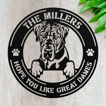 Custom Great Dane Metal Sign - Great Danes Gifts -