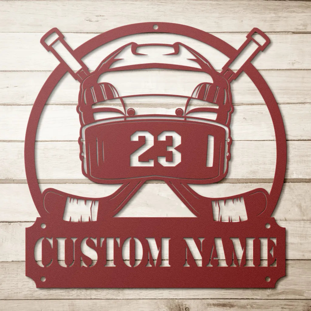 Custom Hockey Metal Wall Art Personalized Hockey Gifts For