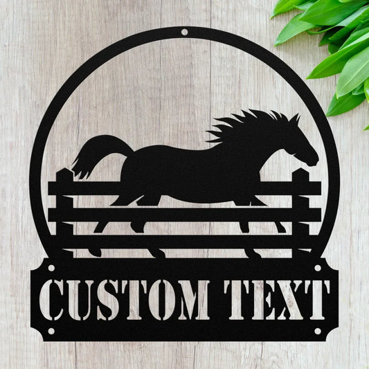 Custom Horse Sign Metal Ranch Signs For Farmhouse Decoration