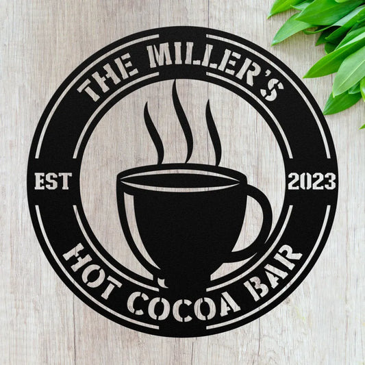 Custom Hot Cocoa Bar Sign - Personalized Hot Cocoa Gifts For