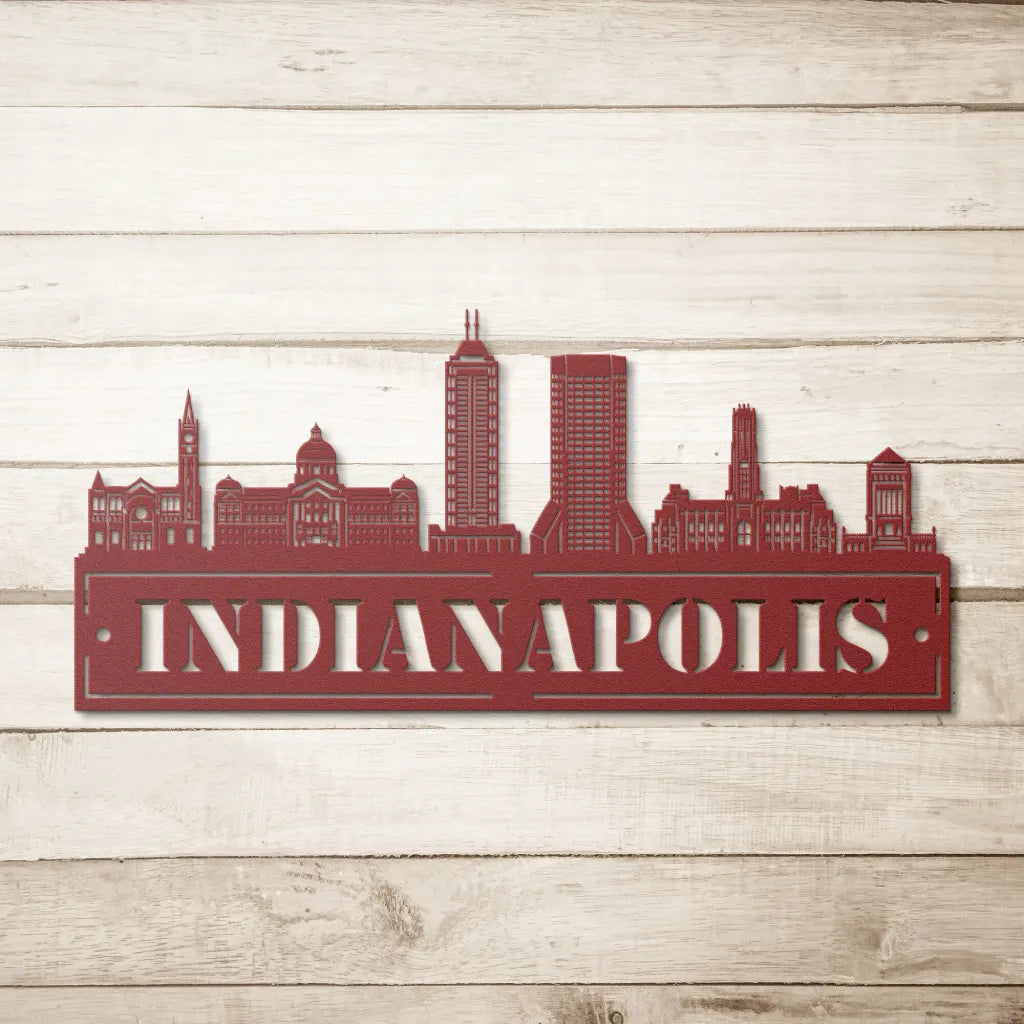 Custom Indianapolis Metal Sign - Personalized Indianapolis