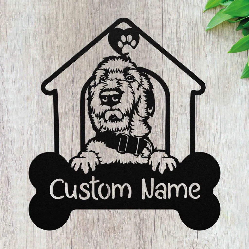 Custom Irish Wolfhound Metal Art - Personalized Dog Name