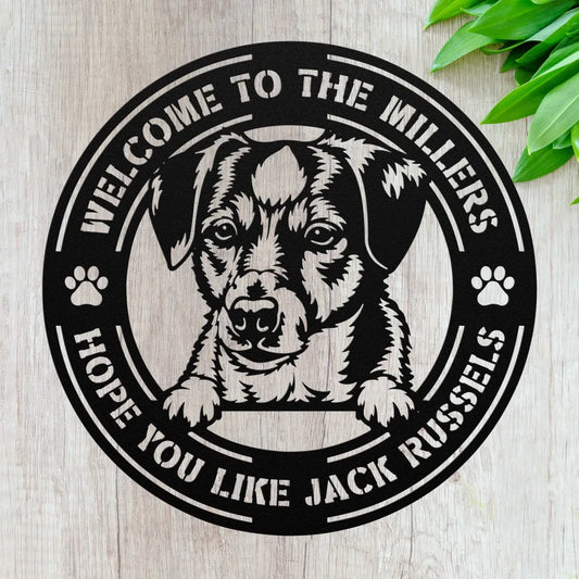 Custom Jack Russell Metal Art - Dog Owner Sign For Outdoor -