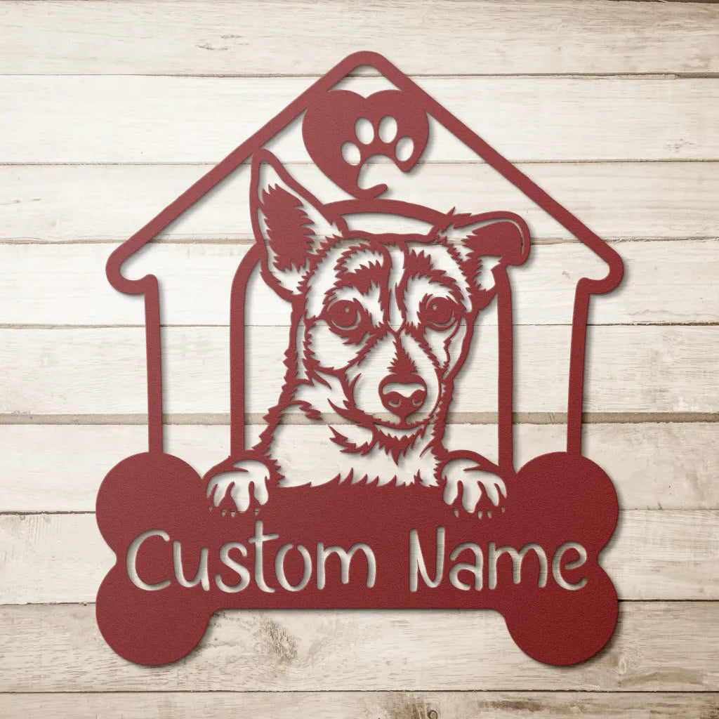 Custom Jack Russell Terrier Metal Art - Personalized Dog