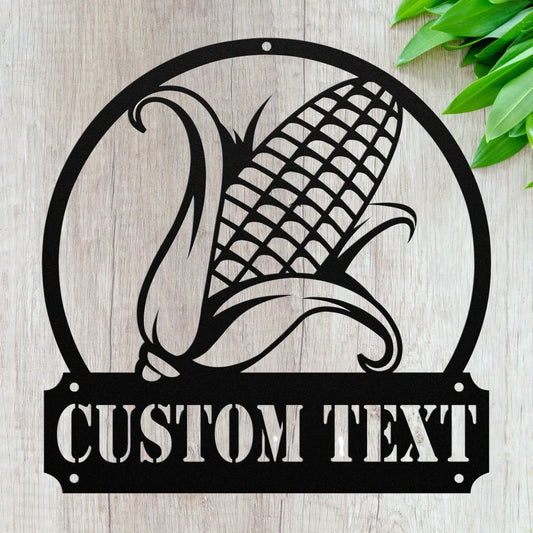 Custom Metal Corn Farm Sign - Personalized Corn Farming Wall