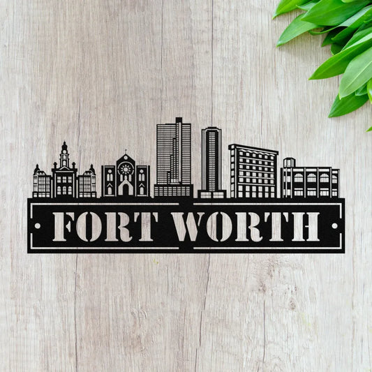 Custom Metal Fort Worth Sign - Personalized Fort Worth