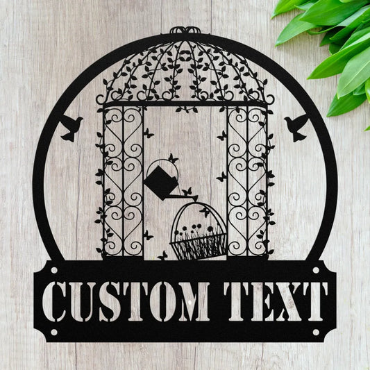 Custom Metal Garden Sign For Grandma Or Mom - Personalized