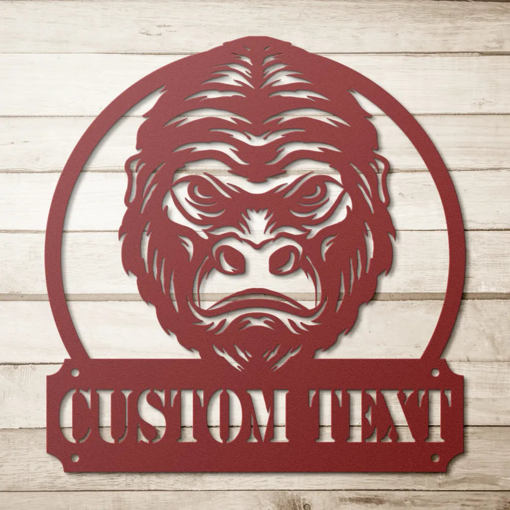 Custom Metal Gorilla Sign - Personalized Gorillas Wall Art Decor - Made in  USA – YouniqueMetal