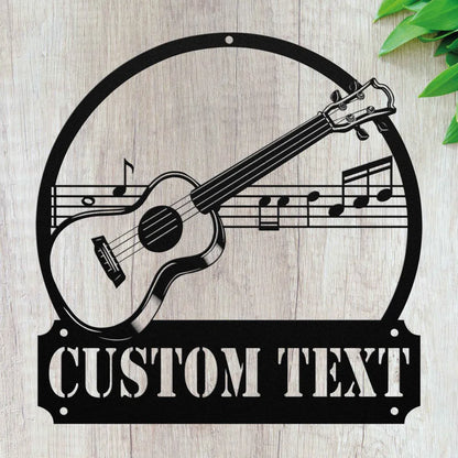 Custom Metal Guitar Sign - Personalized Guitarist Gifts For