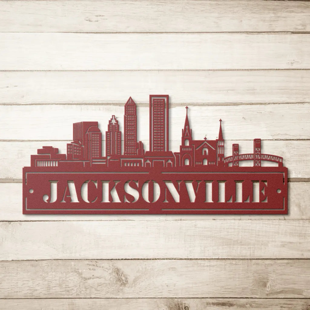 Custom Metal Jacksonville Sign - Personalized Jacksonville