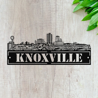 Custom Metal Knoxville Sign - Personalized Knoxville Skyline