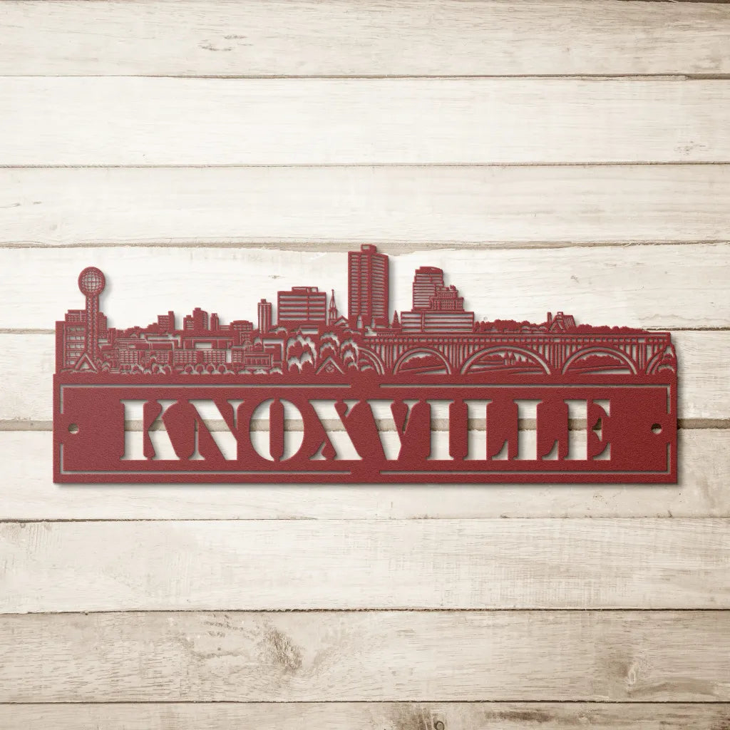 Custom Metal Knoxville Sign - Personalized Knoxville Skyline