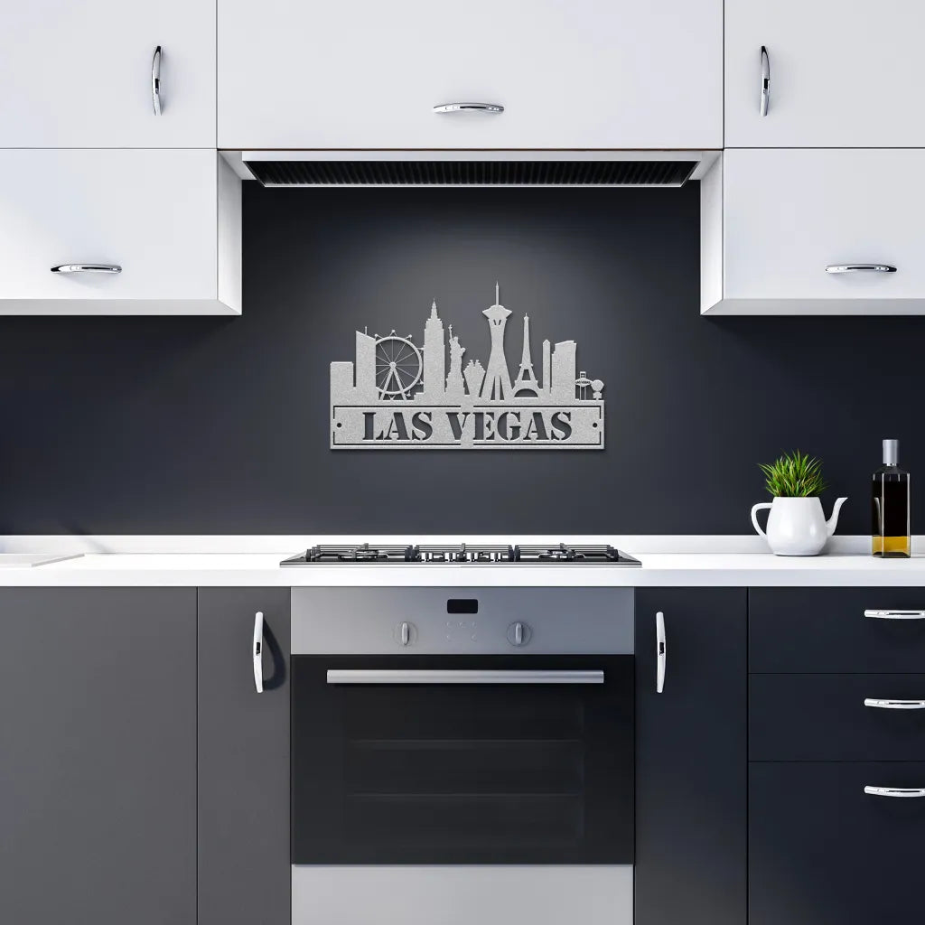 Custom Metal Las Vegas Sign - Personalized Las Vegas Skyline