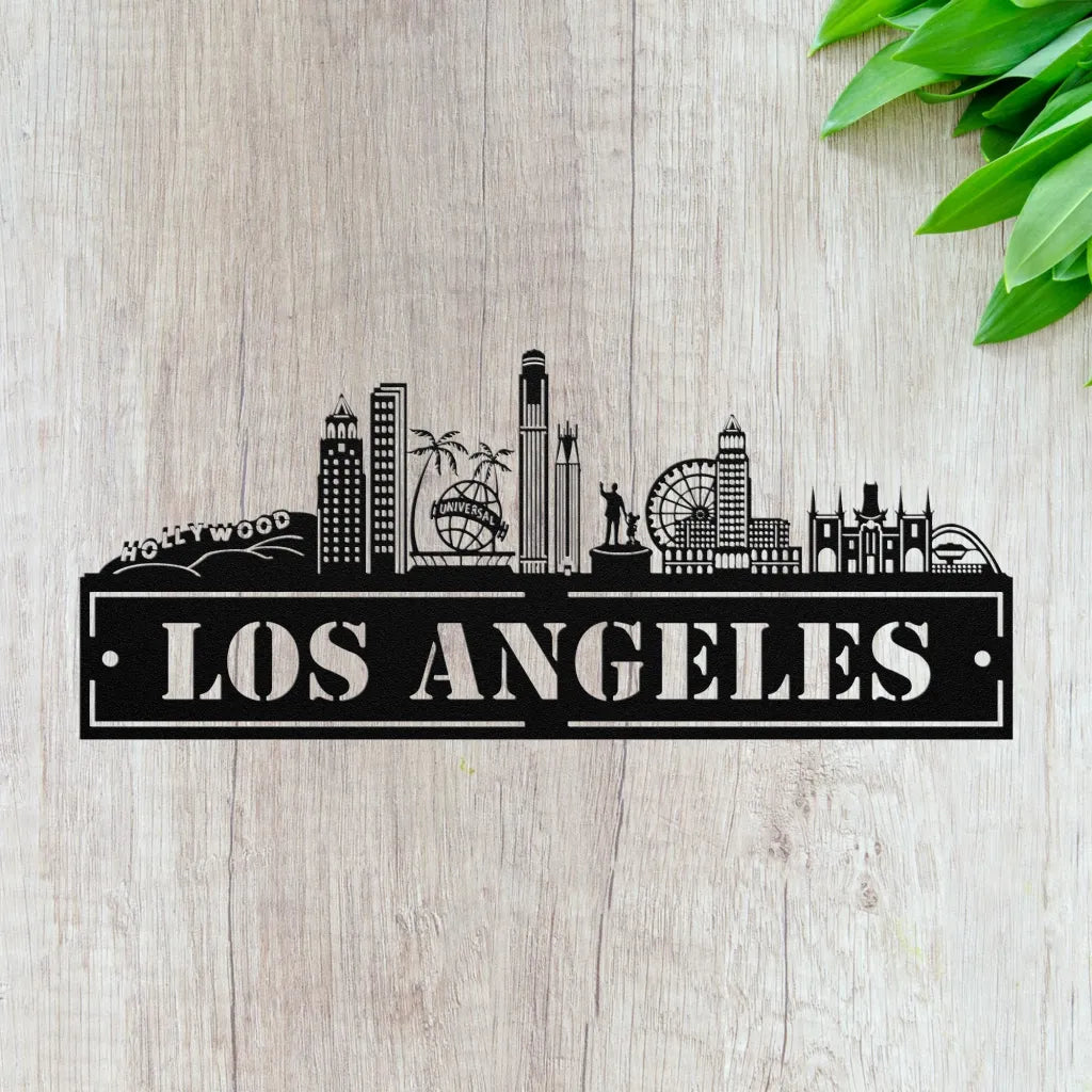 Custom Metal Los Angeles Sign - Personalized Los Angeles