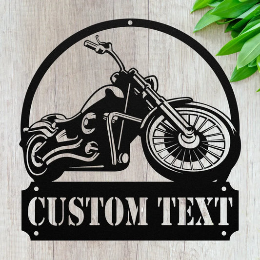 Custom Metal Motorcycle Sign - Personalized Motorcycle Gifts