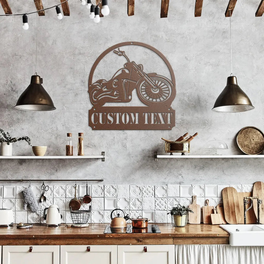 Custom Metal Motorcycle Sign - Personalized Motorcycle Gifts