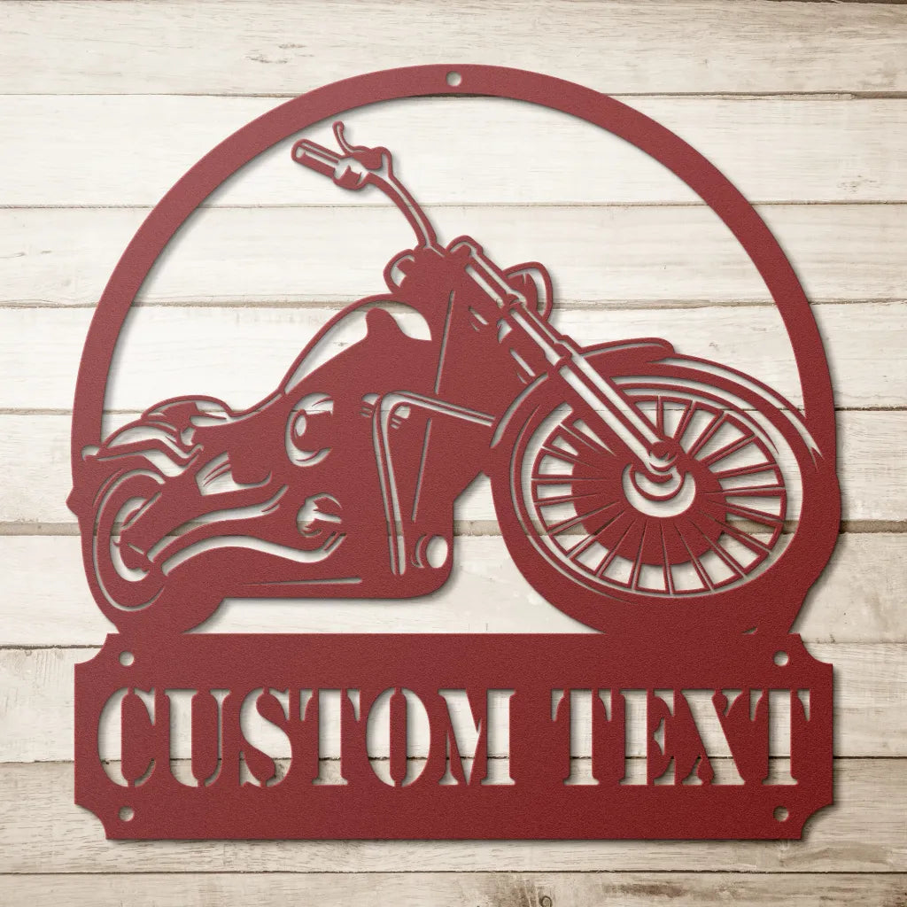 Custom Metal Motorcycle Sign - Personalized Motorcycle Gifts