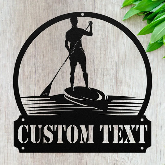 Custom Metal Paddle Board Sign - Personalized Paddle Board
