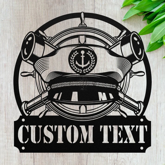 Custom Metal Sailor Signs - Personalized Sailing Wall Art -