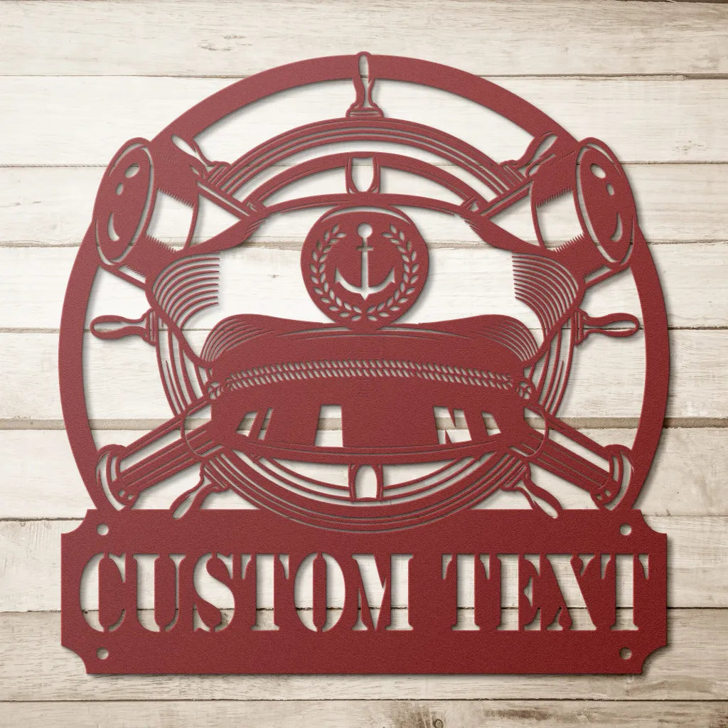 Custom Metal Sailor Signs - Personalized Sailing Wall Art -