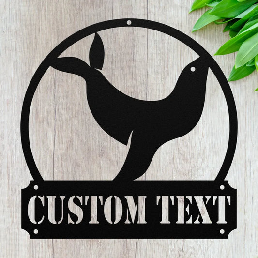 Custom Metal Sea Lion Sign - Personalized Wall Art Decor -